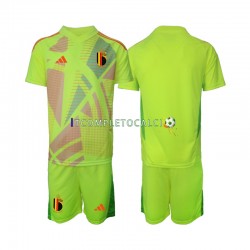 Maglia Belgio Portiere Divisa Away Euro 2024 Manica Corta ,Bambino