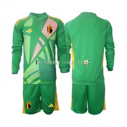 Maglia Belgio Portiere Terza Divisa Euro 2024 Manica Lunga ,Bambino