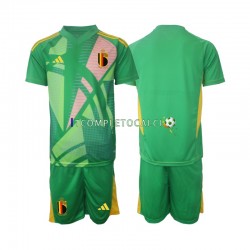 Maglia Belgio Portiere Terza Divisa Euro 2024 Manica Corta ,Bambino