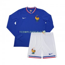 Maglia Francia Divisa Home Euro 2024 Manica Lunga ,Bambino
