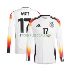 Maglia Germania Florian Wirtz 17 Divisa Home Euro 2024 Manica Lunga ,Uomo