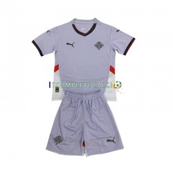 Maglia Islanda Divisa Away 2024 Manica Corta ,Bambino