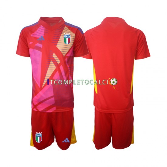 Maglia Italia Portiere Terza Divisa Euro 2024 Manica Corta ,Bambino