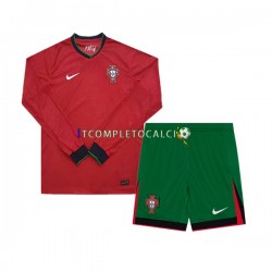 Maglia Portogallo Divisa Home Euro 2024 Manica Lunga ,Bambino