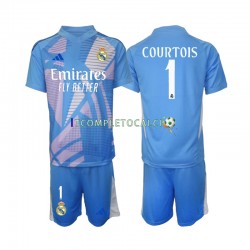 Maglia Real Madrid Thibaut Courtois 1 Portiere Divisa Home 2024-2025 Manica Corta ,Bambino