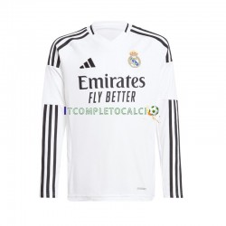 Maglia Real Madrid Divisa Home 2024-2025 Manica Lunga ,Uomo