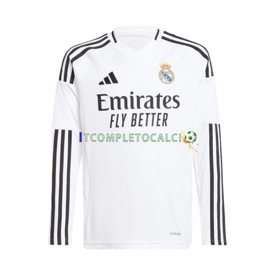 Maglia Real Madrid Divisa Home 2024-2025 Manica Lunga ,Uomo