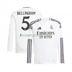 Maglia Real Madrid Jude Bellingham 5 Divisa Home 2024-2025 Manica Lunga ,Uomo