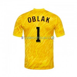 Maglia Slovenia Jan Oblak 1 Portiere Divisa Home Euro 2024 Manica Corta ,Uomo