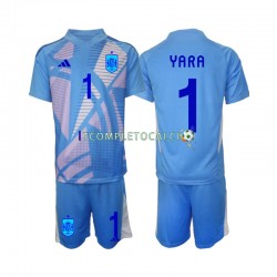 Maglia Spagna David Raya 1 Portiere Divisa Home Euro 2024 Manica Corta ,Bambino