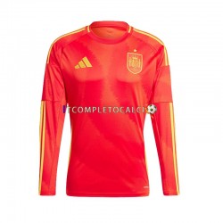 Maglia Spagna Divisa Home Euro 2024 Manica Lunga ,Uomo
