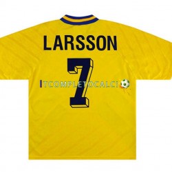 Maglia Svezia Henrik Larsson 7 Retro Divisa Home 1994 Manica Corta ,Uomo
