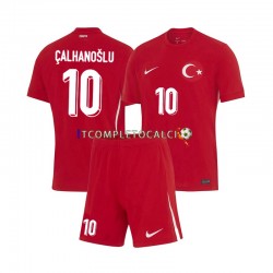 Maglia Turchia Hakan Calhanoglu 10 Divisa Away Euro 2024 Manica Corta ,Bambino