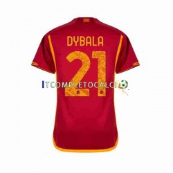 Maglia AS Roma Paulo Dybala 21 Divisa Home 2023-2024 Manica Corta ,Uomo