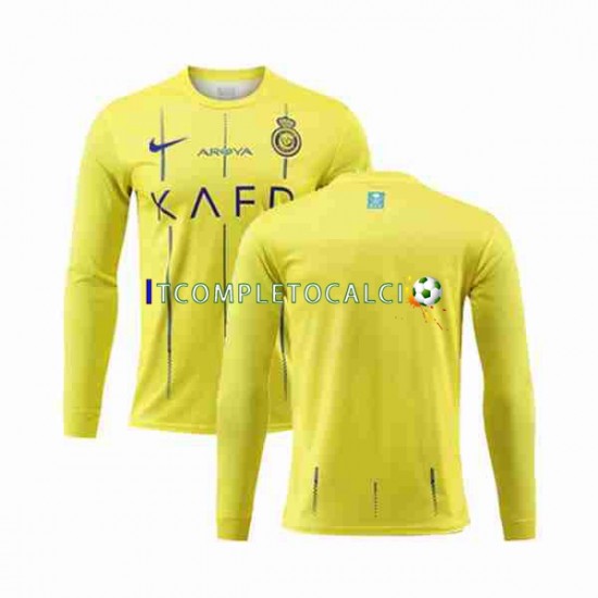 Maglia Al-Nassr Divisa Home 2023-2024 Manica Lunga ,Uomo