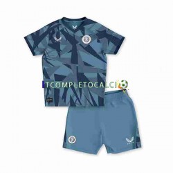 Maglia Aston Villa Terza Divisa 2023-2024 Manica Corta ,Bambino