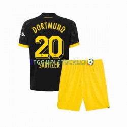 Maglia Borussia Dortmund Marcel Sabitzer 20 Divisa Away 2023-2024 Manica Corta ,Bambino