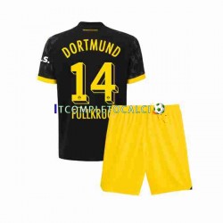 Maglia Borussia Dortmund Niclas Fullkrug 14 Divisa Away 2023-2024 Manica Corta ,Bambino