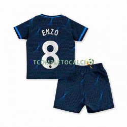 Maglia Chelsea Enzo Fernandez 8 Divisa Away 2023-2024 Manica Corta ,Bambino