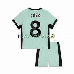 Maglia Chelsea Enzo Fernandez 8 Terza Divisa 2023-2024 Manica Corta ,Bambino
