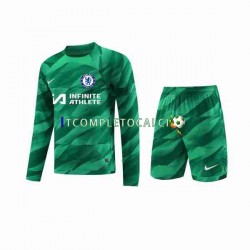 Maglia Chelsea Portiere Terza Divisa 2023-2024 Manica Lunga ,Bambino