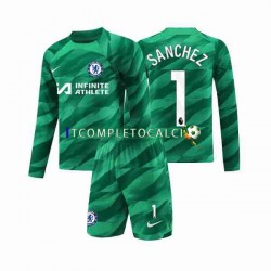 Maglia Chelsea Robert Sanchez 1 Portiere Terza Divisa 2023-2024 Manica Lunga ,Bambino