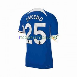 Maglia Chelsea Moises Caicedo 25 Divisa Home 2023-2024 Manica Corta ,Uomo