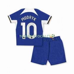 Maglia Chelsea Mykhaylo Mudryk 10 Divisa Home 2023-2024 Manica Corta ,Bambino