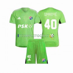 Maglia Dinamo Zagreb Livakovic 40 Portiere Divisa Home 2023-2024 Manica Corta ,Bambino