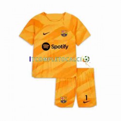 Maglia FC Barcelona Ter Stegen 1 Portiere Quarto Divisa 2023-2024 Manica Corta ,Bambino