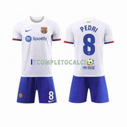 Maglia FC Barcelona Pedri 8 Divisa Away 2023-2024 Manica Corta ,Bambino