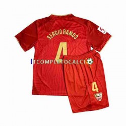 Maglia Sevilla FC Sergio Ramos 4 Divisa Away 2023-2024 Manica Corta ,Bambino