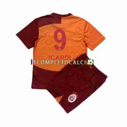 Maglia Galatasaray Icardi 9 Divisa Home 2023-2024 Manica Corta ,Bambino