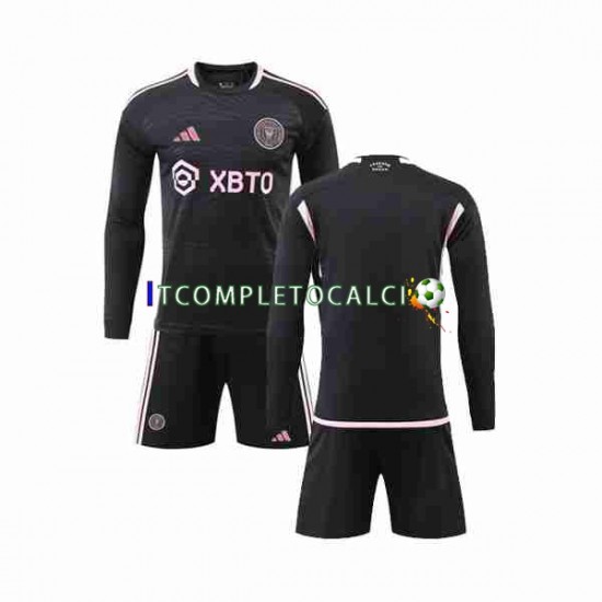 Maglia Inter Miami Divisa Away 2023-2024 Manica Lunga ,Bambino
