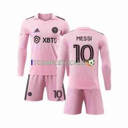 Maglia Inter Miami Lionel Messi 10 Divisa Home 2023-2024 Manica Lunga ,Bambino