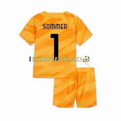 Maglia Inter Milan Sommer 1 Portiere Divisa Home 2023-2024 Manica Corta ,Bambino