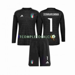 Maglia Italia Donnarumma 1 Portiere Divisa Away 2023 Manica Lunga ,Bambino