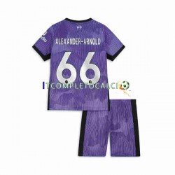 Maglia Liverpool Alexander-Arnold 66 Terza Divisa 2023-2024 Manica Corta ,Bambino