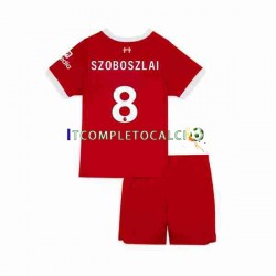 Maglia Liverpool Dominik Szoboszlai 8 Divisa Home 2023 Manica Corta ,Bambino