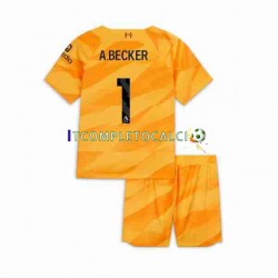 Maglia Liverpool A Becker 1 Portiere Terza Divisa 2023-2024 Manica Corta ,Bambino