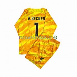 Maglia Liverpool A.Becker 1 Portiere Terza Divisa 2023-2024 Manica Lunga ,Bambino