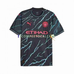 Maglia Manchester City Haaland 9 Special Tour Printing Terza Divisa 2023-2024 Manica Corta ,Uomo