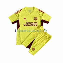 Maglia Manchester United Portiere Divisa Away 2023-2024 Manica Corta ,Bambino