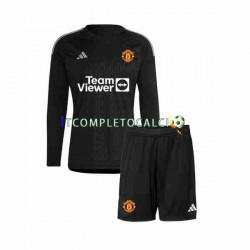Maglia Manchester United Portiere Terza Divisa 2023-2024 Manica Lunga ,Bambino
