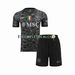 Maglia Napoli Halloween Divisa Home 2023-2024 Manica Corta ,Bambino