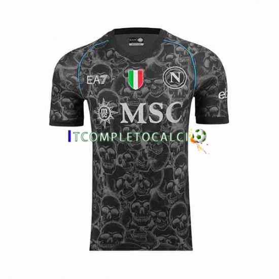 Maglia Napoli Halloween Divisa Home 2023-2024 Manica Corta ,Uomo