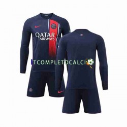 Maglia Paris Saint-Germain Divisa Home 2023-2024 Manica Lunga ,Bambino