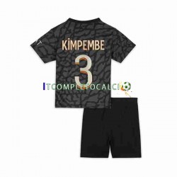 Maglia Paris Saint-Germain Kimpembe 3 Terza Divisa 2023-2024 Manica Corta ,Bambino