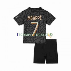 Maglia Paris Saint-Germain Mbappé Kylian 7 Terza Divisa 2023-2024 Manica Corta ,Bambino