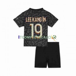 Maglia Paris Saint-Germain Lee Kang In 19 Terza Divisa 2023-2024 Manica Corta ,Bambino